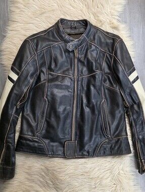 Kuryakyn Leather By River Road Dame Vintage Leather Jacket Black Womens Large